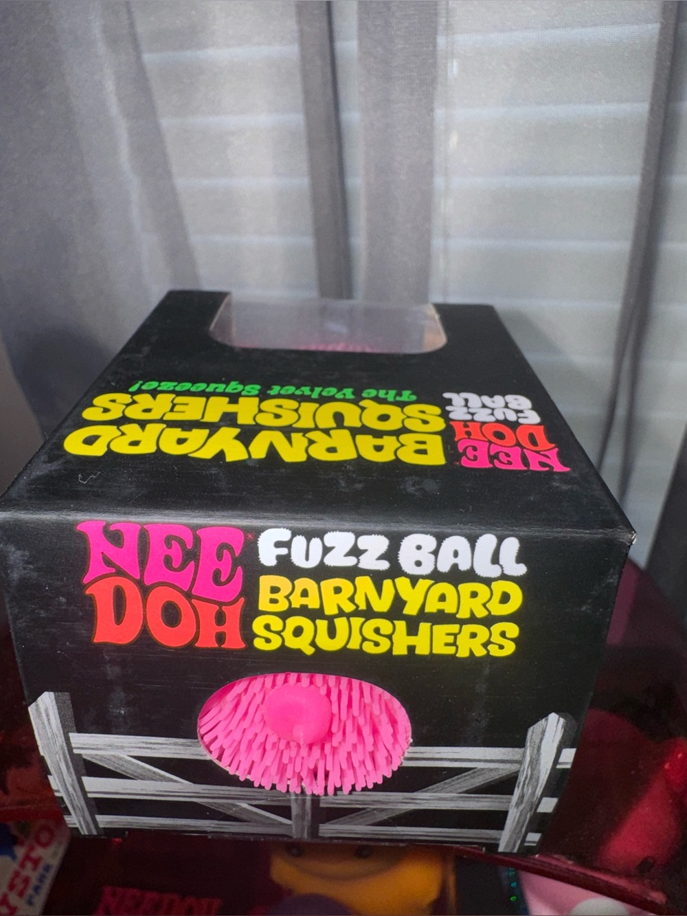 NeeDoh Barnyard Squishers Pink Pig Fuzz Ball New & Sealed - Picture 3 of 5